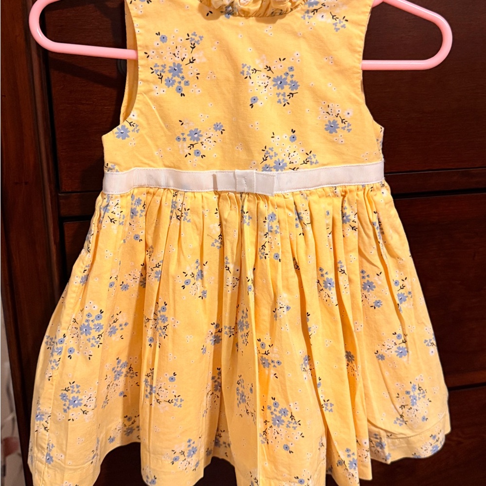 Floral Yellow Kids Dress